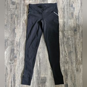 Athleta Black Leggings with Zipper on Back, Size XS Tall